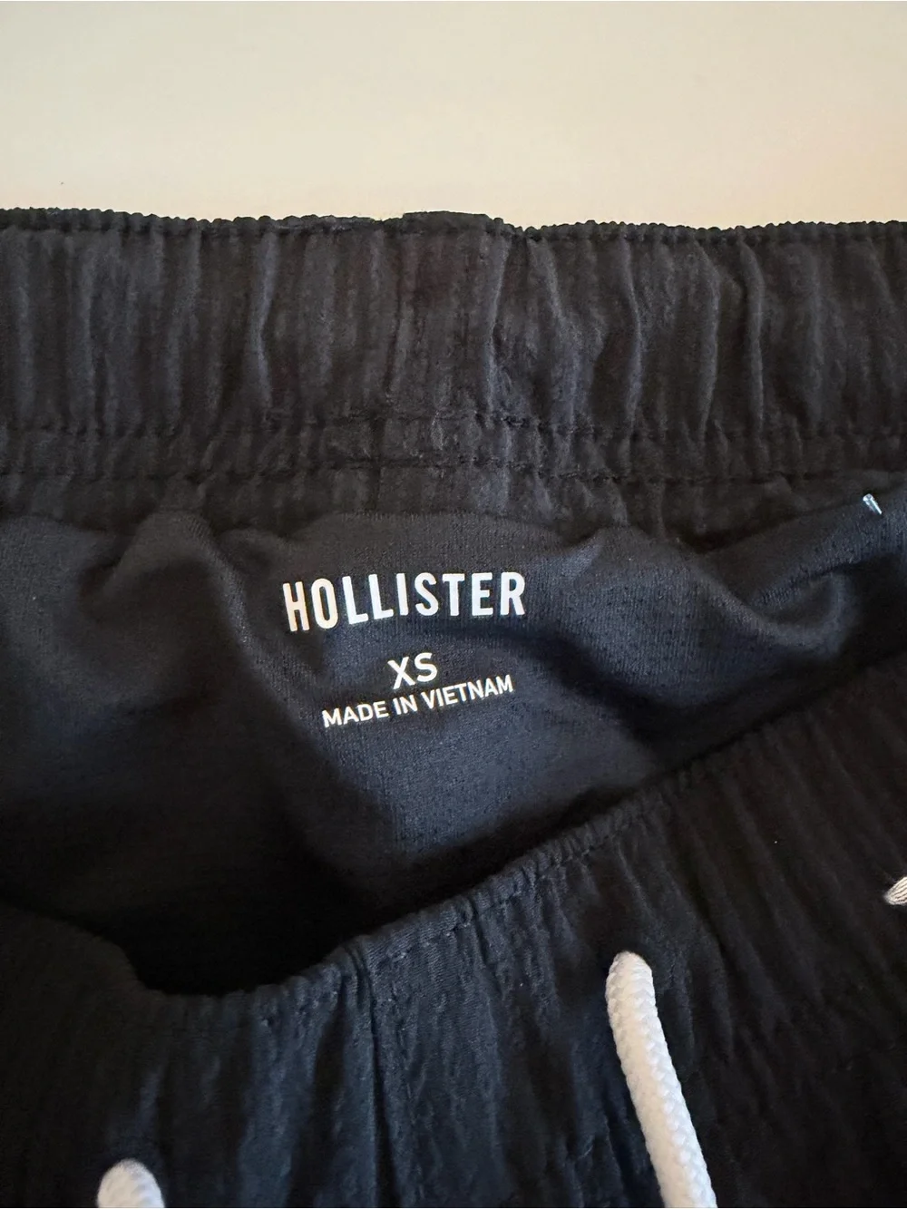 Hollister Black Seersucker Swim Shorts | XS | Stretch | NWOT